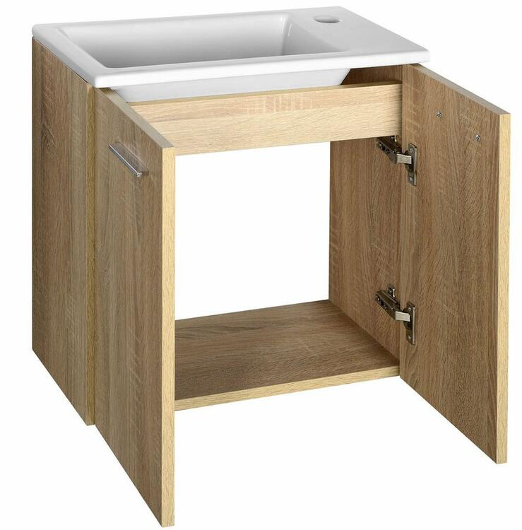 Koupelnová umyvadlová skříňka dub - Aqualine KERAMIA FRESH 51047DP