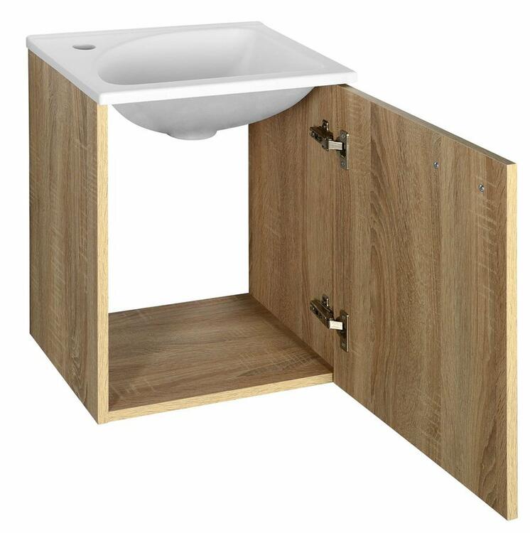 Umyvadlová skříňka 40×50×32 cm dub platin – Aqualine Zoja 51048DP