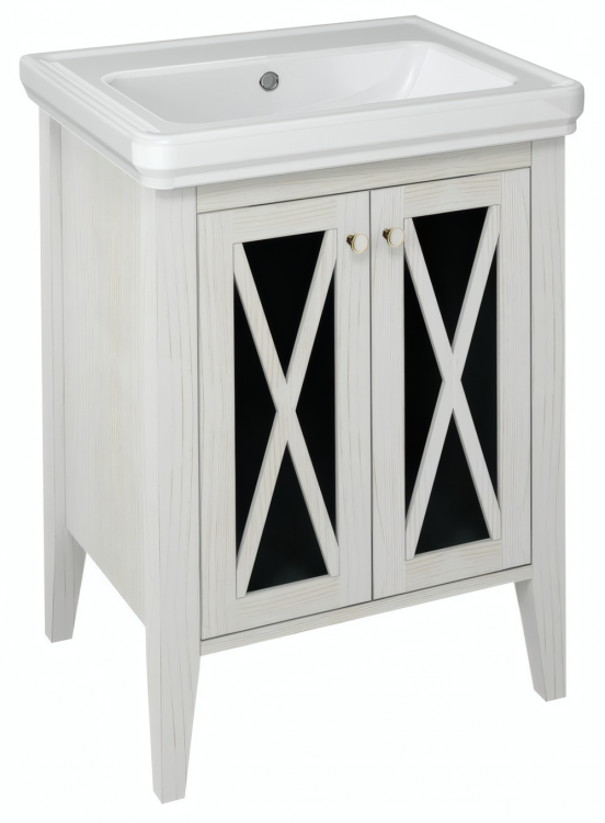 Umyvadlová skříňka 55×81×43 cm starobílá – Sapho CROSS CR260