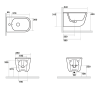 TRIBECA bidet závěsný 35x54cm, bílá