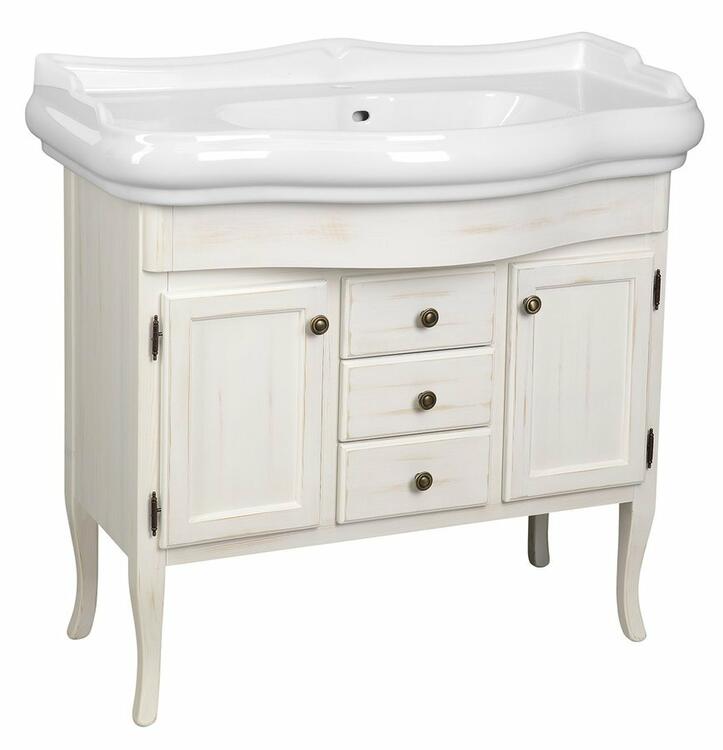 Umyvadlová skříňka 89×80×48 cm starobílá – Sapho RETRO 1621