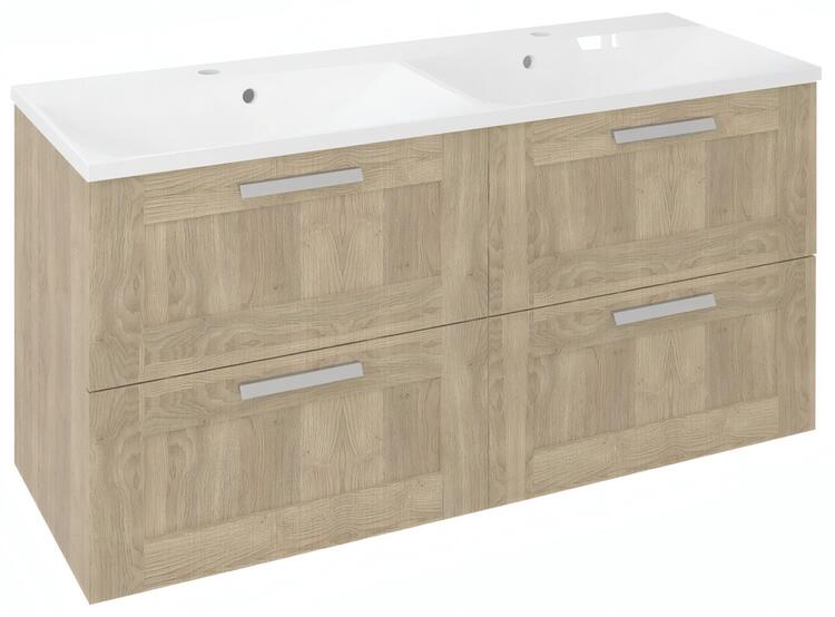 Dvojumyvadlová skříňka 119×60×45 cm dub Texas – Sapho AMIA AM120-2020