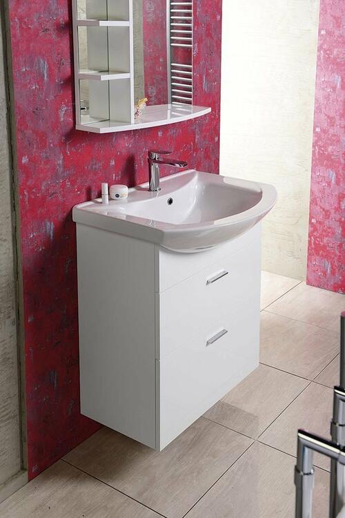 Umyvadlová skříňka 61,5×74×32 cm bílá – Aqualine Zoja 51061A