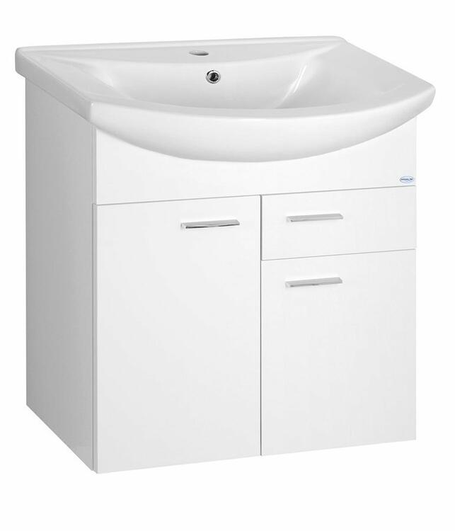 Umyvadlová skříňka 61,5×74×32 cm bílá – Aqualine Zoja 51065A