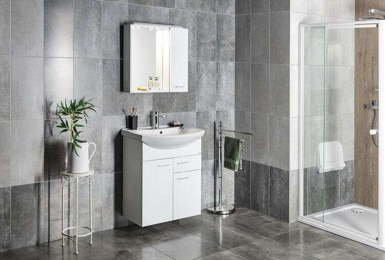 Umyvadlová skříňka 61,5×74×32 cm bílá – Aqualine Zoja 51065A