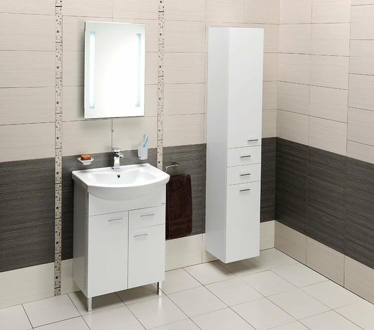 Umyvadlová skříňka 61,5×74×32 cm bílá – Aqualine Zoja 51065A