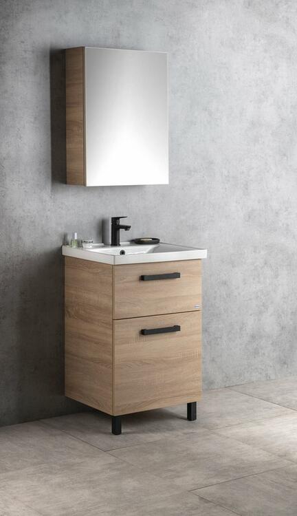 Koupelnová umyvadlová skříňka dub - Aqualine VEGA VG853