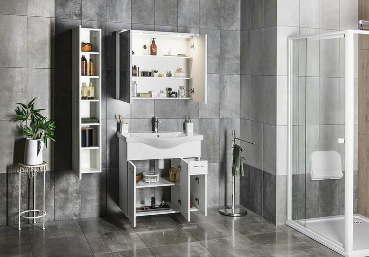 Koupelnová umyvadlová skříňka bílá - Aqualine KERAMIA FRESH 50082A