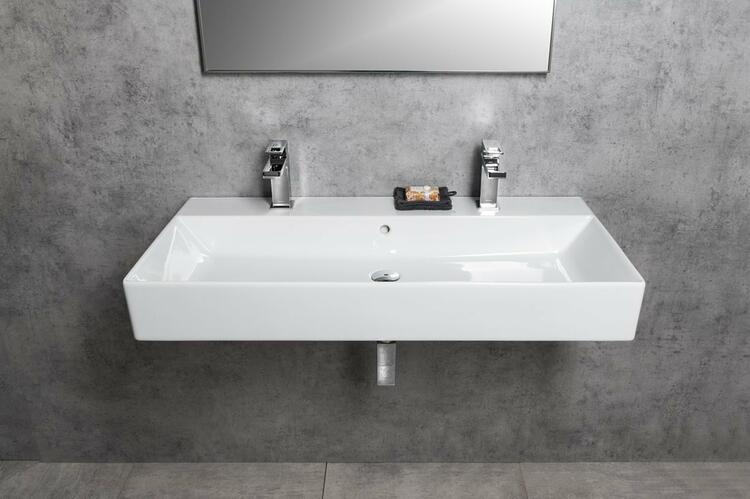 Keramické dvojumyvadlo 100x47 cm bílá - GSI Kube X 9423211