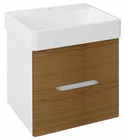 MEDIENA umyvadlová skříňka 56x51x48,5cm, bílá mat/dub natural | Více - 