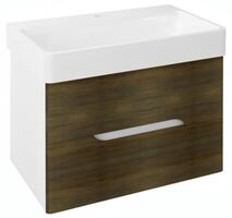 Umyvadlová skříňka 76×51×48,5 cm bílá mat dub graphite – Sapho MEDIENA MD081 | Více - 
