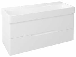 MEDIENA umyvadlová skříňka 117x50,5x48,5cm, bílá mat/bílá mat | Více - 