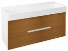 Umyvadlová skříňka 117×51×48,5 cm bílá mat dub Natural – Sapho MEDIENA MD122