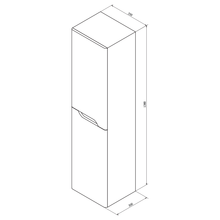 Vysoká skříňka dub L/P - SAPHO MEDIENA MD351