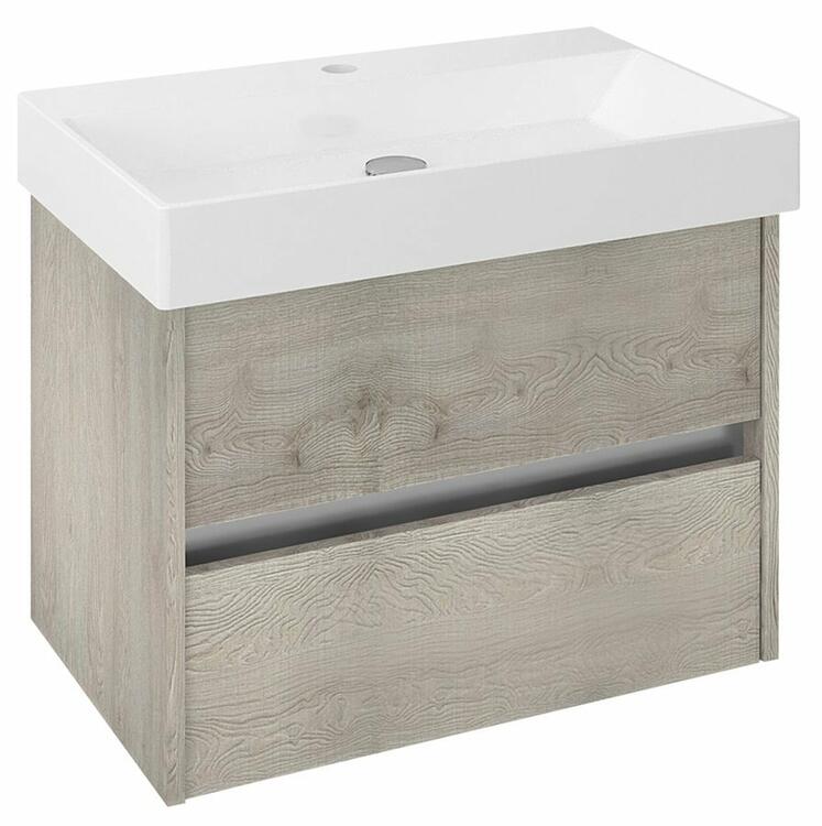 Umyvadlová skříňka 67×51,5×43 cm dub mocca – Sapho NIRONA NR070-1212