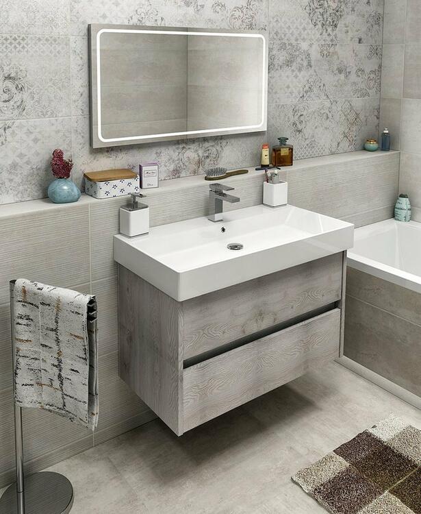 NIRONA umyvadlová skříňka 82x51,5x43 cm, dub Mocca