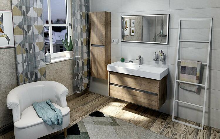 NIRONA umyvadlová skříňka 82x51,5x43 cm, dub Sherwood