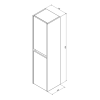 Vysoká skříňka bílá L/P - SAPHO NIRONA NR350-3030