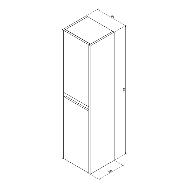 Vysoká skříňka bílá L/P - SAPHO NIRONA NR350-3030