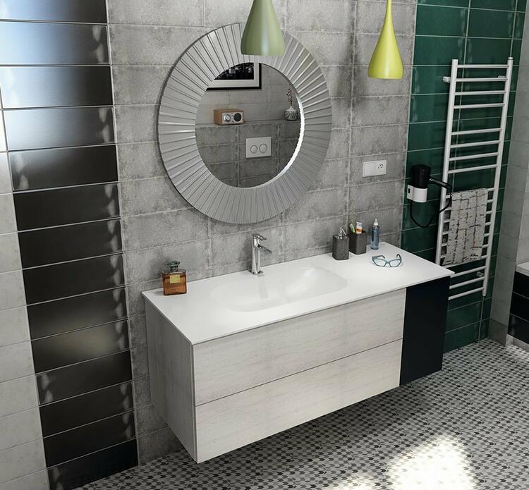Umyvadlová skříňka 75×53×50,5 cm dub Polar – Sapho TREOS TS070-1010