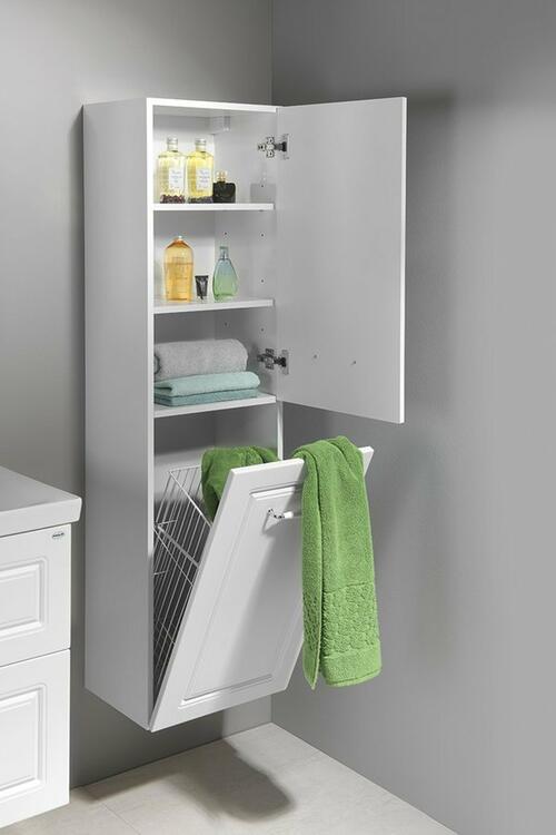 Vysoká skříňka bílá - AQUALINE FAVOLO FV160