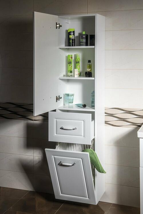 Vysoká skříňka bílá - AQUALINE FAVOLO FV160