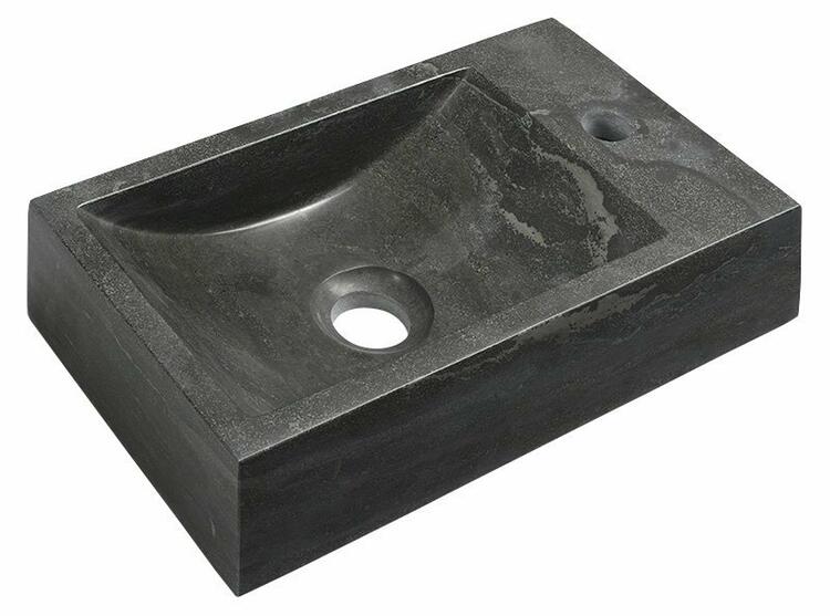 Kamenné umývátko 40 cm P antracit – Sapho Blok 2401-28