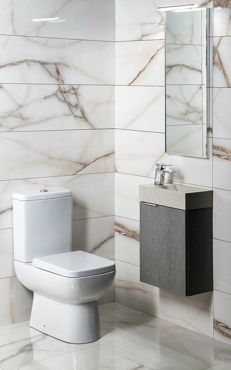 Betonové umývátko 40 cm L bílý pískovec – Sapho Crest AR410