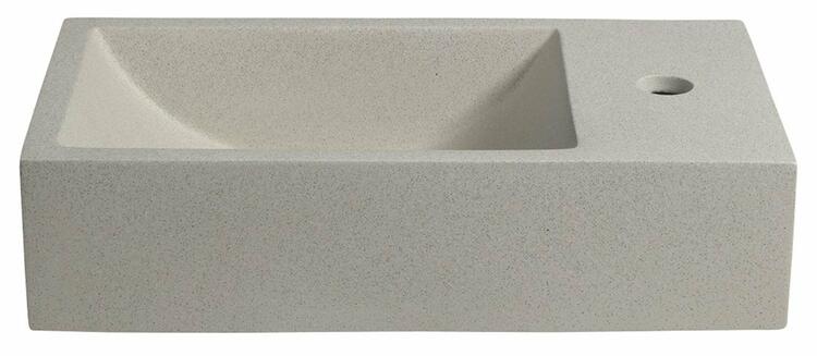 Betonové umývátko 40 cm P bílý pískovec – Sapho Crest AR413