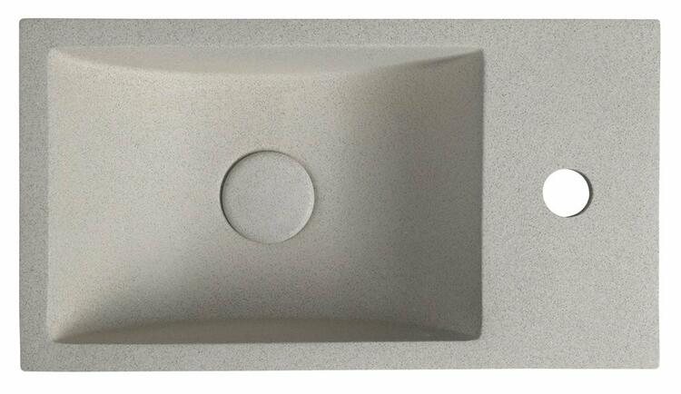 Betonové umývátko 40 cm P bílý pískovec – Sapho Crest AR413