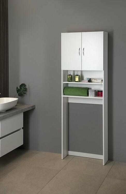 SIMPLEX ECO skříňka za pračku 63x25x190cm, bílá