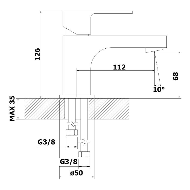 Stojánková umyvadlová baterie chrom – Bruckner Sieger 914.001.1