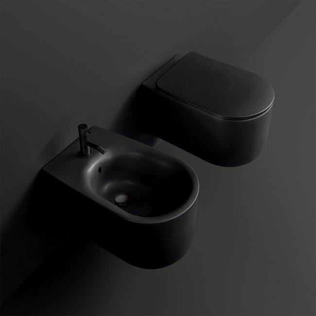 NOLITA bidet závěsný 35x55cm, černá mat