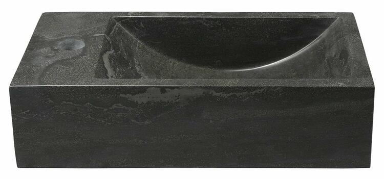 Kamenné umývátko 40 cm L antracit – Sapho Blok 2401-38