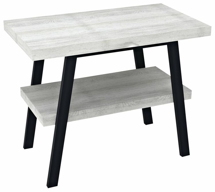 TWIGA umyvadlový stolek 80x72x50 cm, černá mat/dub starobílý
