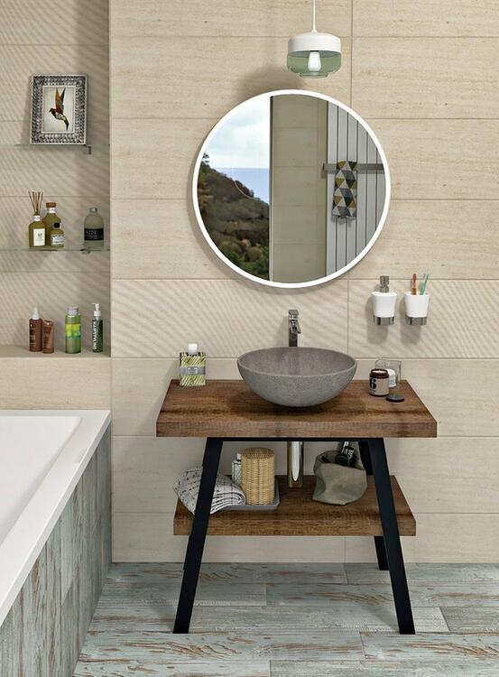 Umyvadlový stolek 80×72×50 cm černá mat/old wood – Sapho TWIGA VC442-80-8