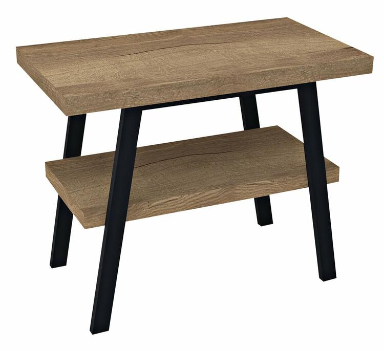 TWIGA umyvadlový stolek 90x72x50 cm, černá mat/dub Rover