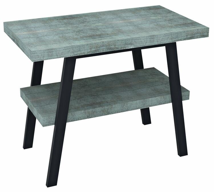 TWIGA umyvadlový stolek 90x72x50 cm, černá mat/aquamarine