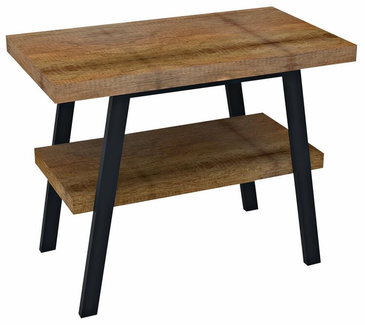 TWIGA umyvadlový stolek 90x72x50 cm, černá mat/old wood