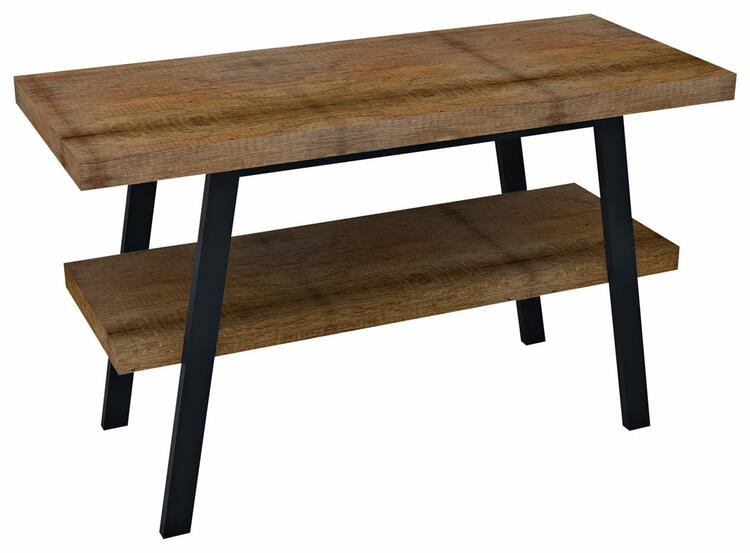 TWIGA umyvadlový stolek 120x72x50 cm, černá mat/old wood