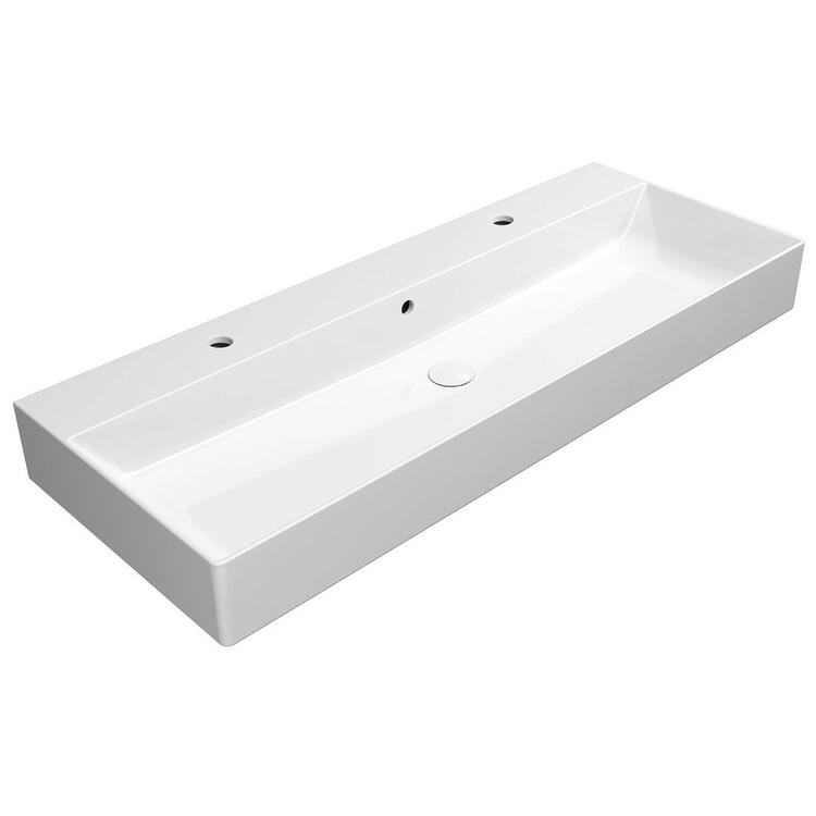 Keramické dvojumyvadlo 120x47 cm bílá - GSI Kube X 9424211