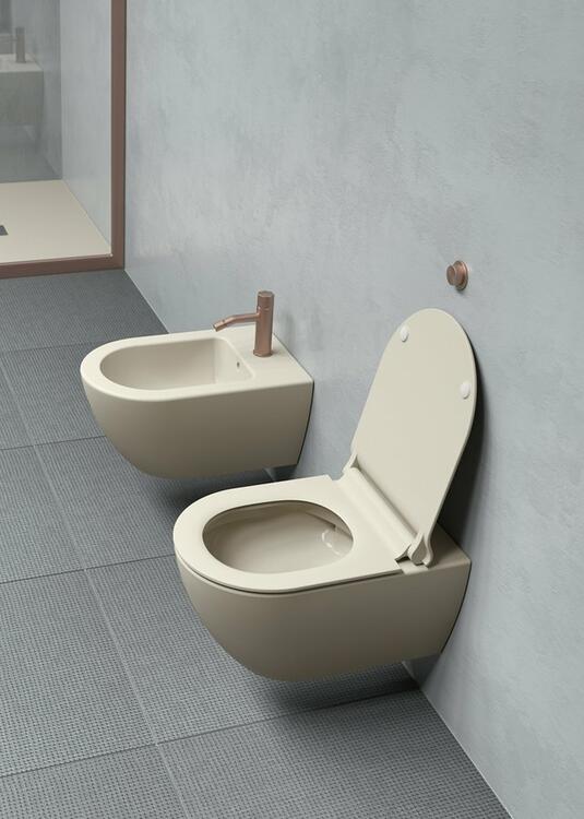 PURA bidet závěsný, 36x55cm, creta mat