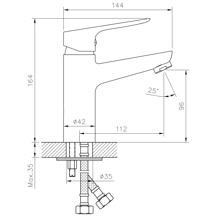 Stojánková umyvadlová baterie chrom – Bruckner Schmitz 863.002.1