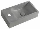 Betonové umývátko 40 cm L černý granit – Sapho Crest AR403