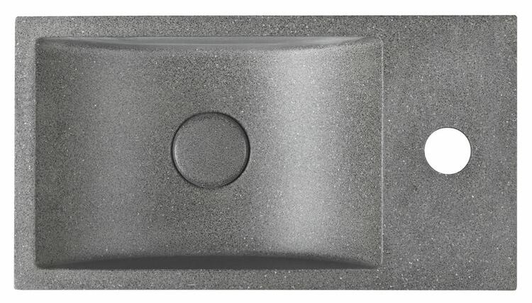Betonové umývátko 40 cm P černý granit – Sapho Crest AR409