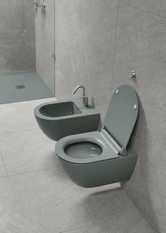 PURA bidet závěsný, 36x55cm, agave mat