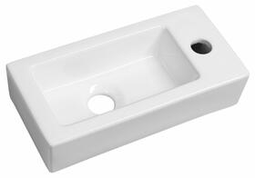 ZOE keramické umývátko 37x18cm, otvor pro baterii vpravo, bílá | Více -