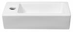 ZOE keramické umývátko 37x18cm, otvor pro baterii vlevo, bílá