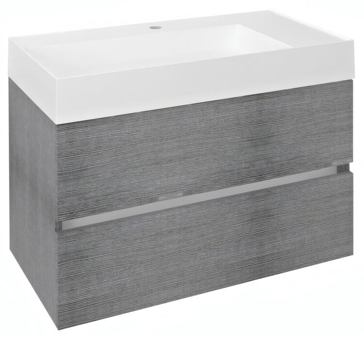 Umyvadlová skříňka 82×50×43,5 cm dub stříbrný – Sapho ODETTA DT085-1111