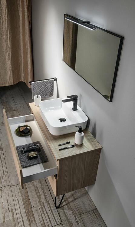 Umyvadlová skříňka 82×50×43,5 cm dub stříbrný – Sapho ODETTA DT085-1111